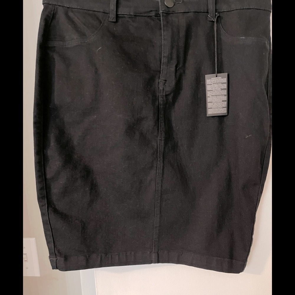 Rare Black Denim Mini Skirt
